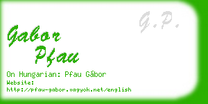 gabor pfau business card